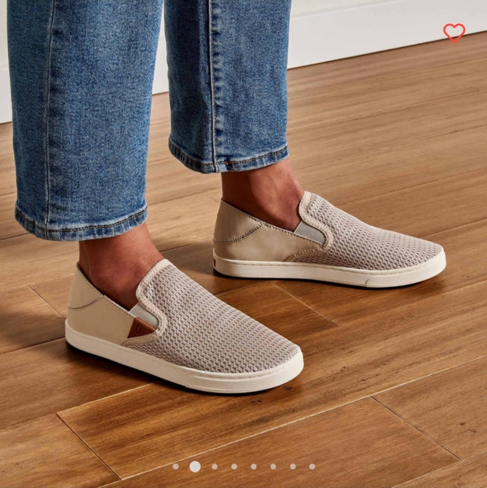 Olukai Pehuea women's breathable slip on shoes size 10 tan beige